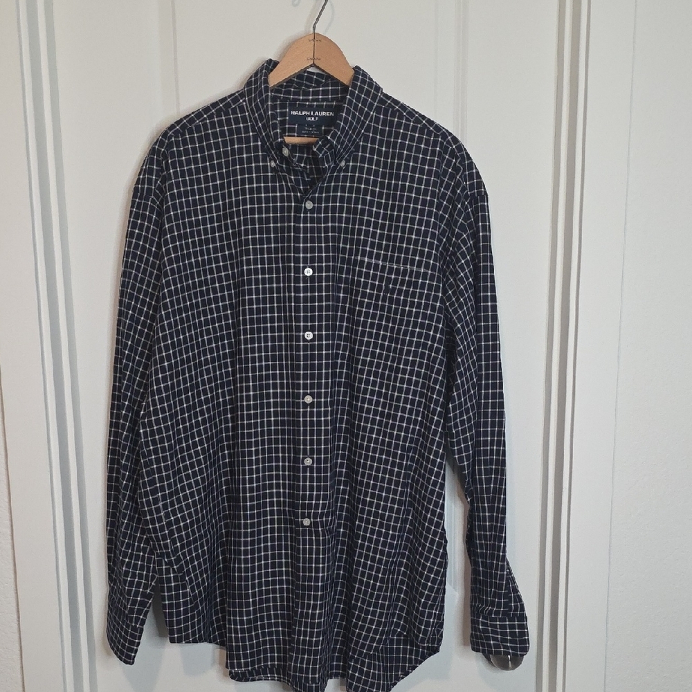 Ralph Lauren Men's Navy Plaid Shirt